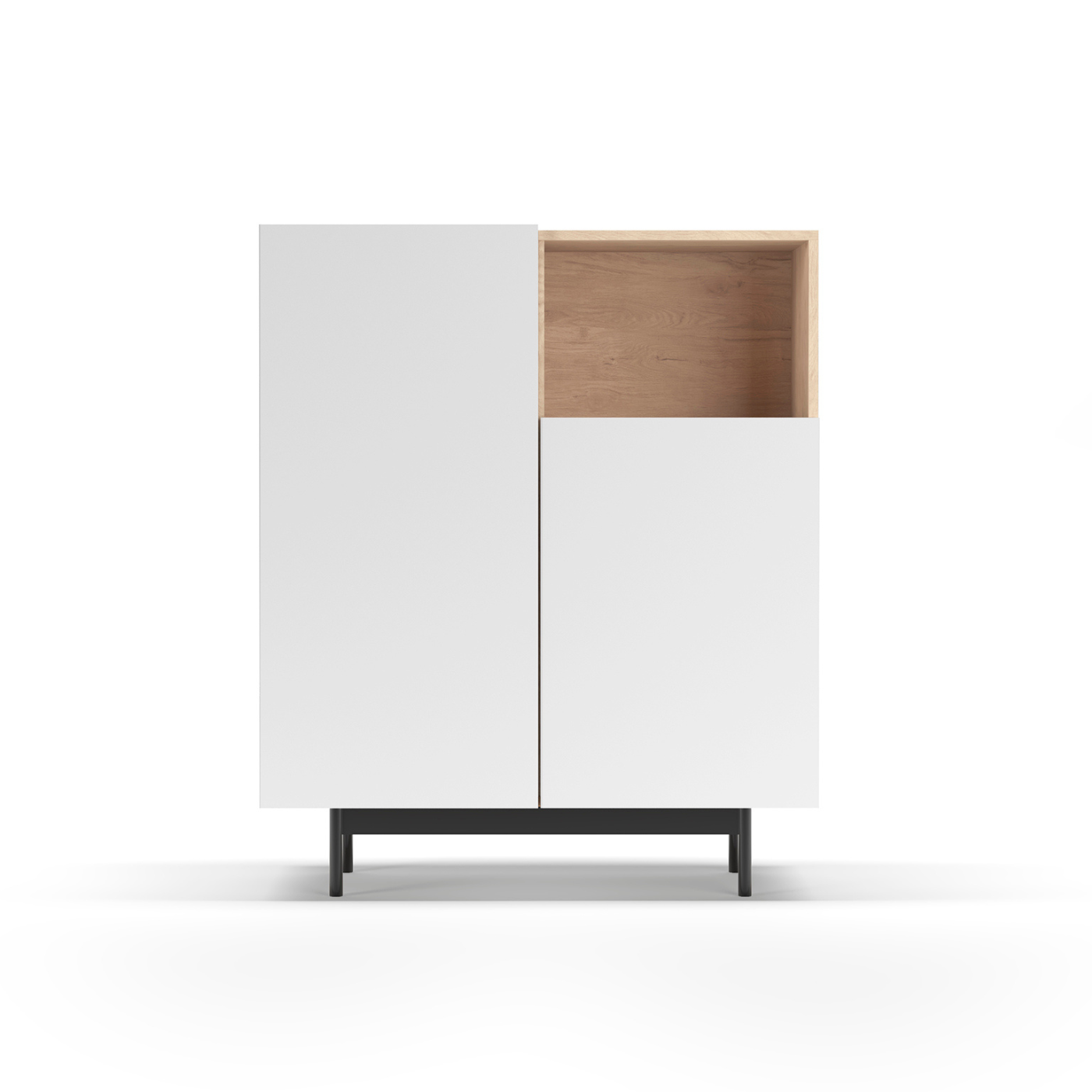 Mueble auxiliar de melamina 90x34x110 cm Matthew