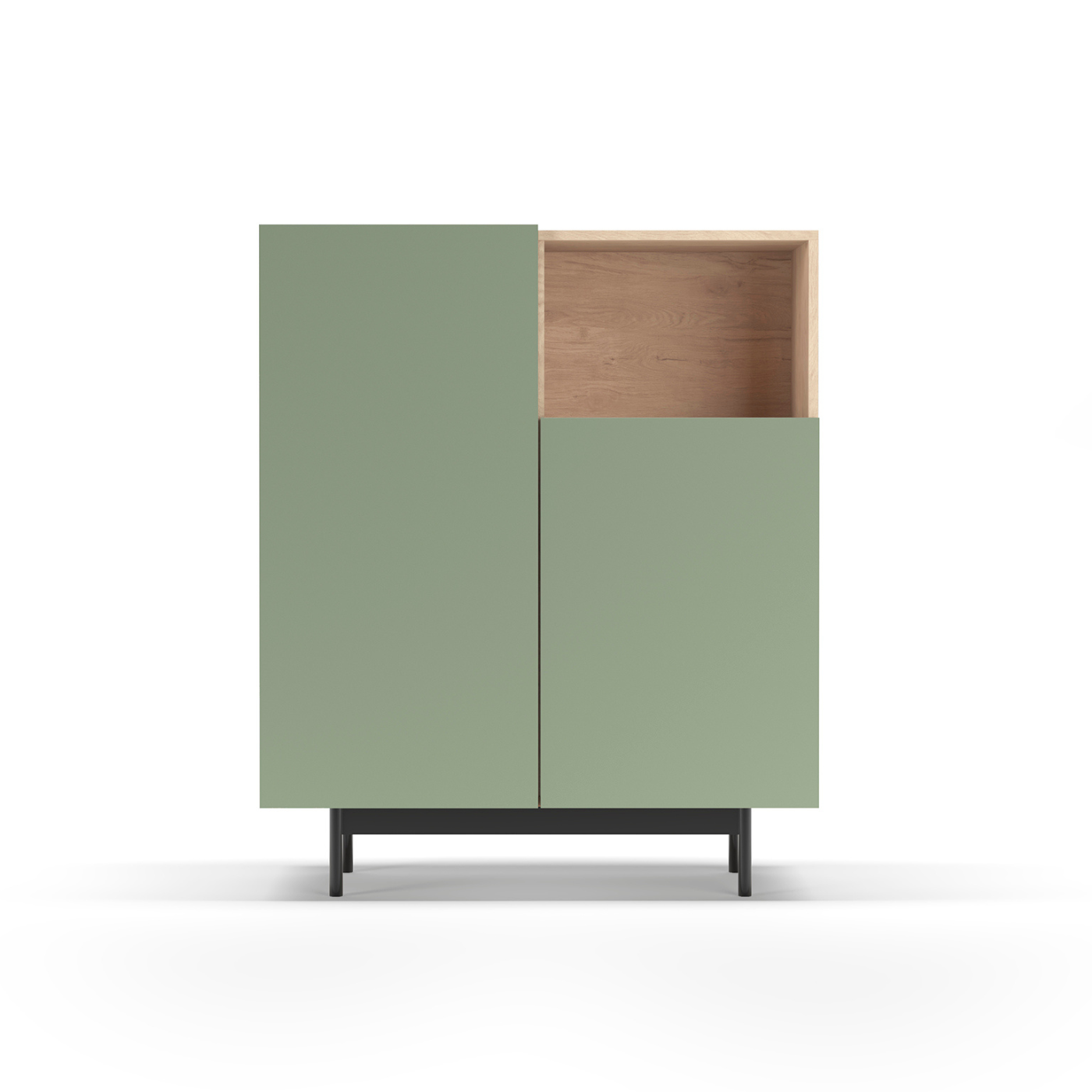 Mueble auxiliar de melamina 90x34x110 cm Matthew