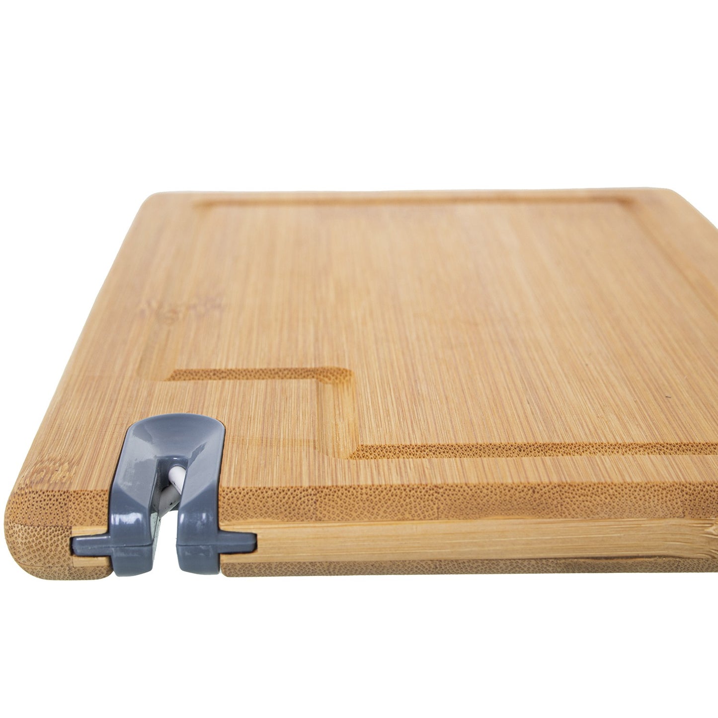 Wooden cutting board with Martin sharpener