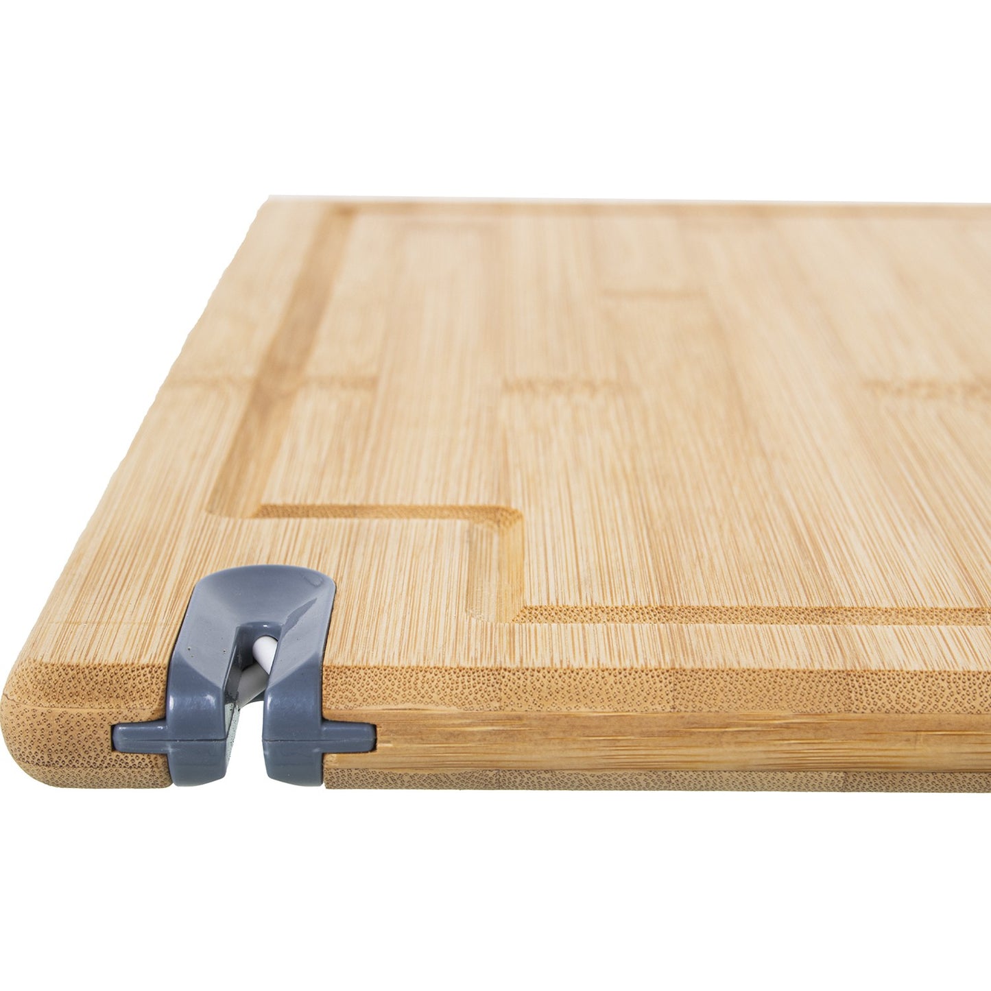 Wooden cutting board with Martin sharpener