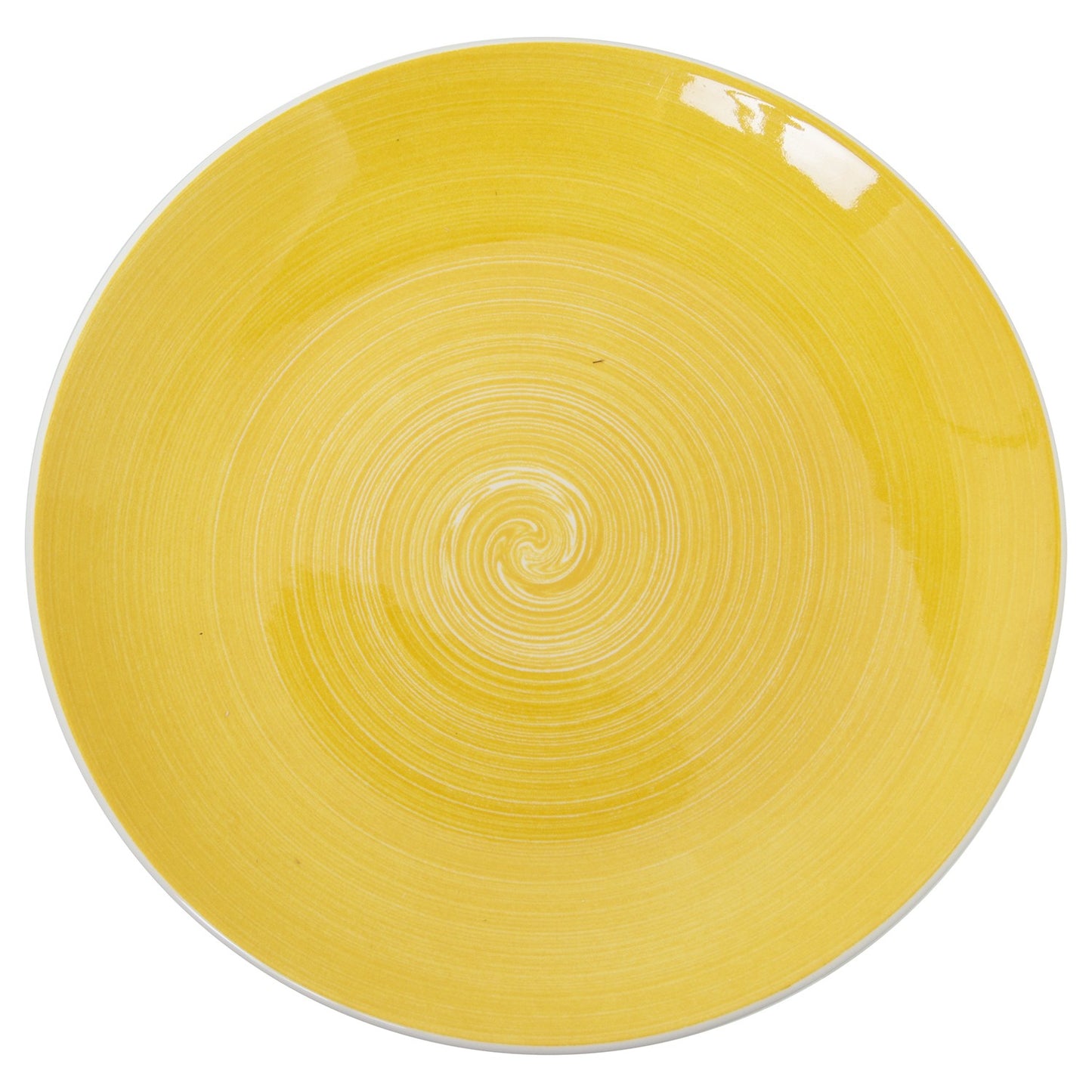 Vajilla de 18 piezas de porcelana hojas Martín - Amarillo