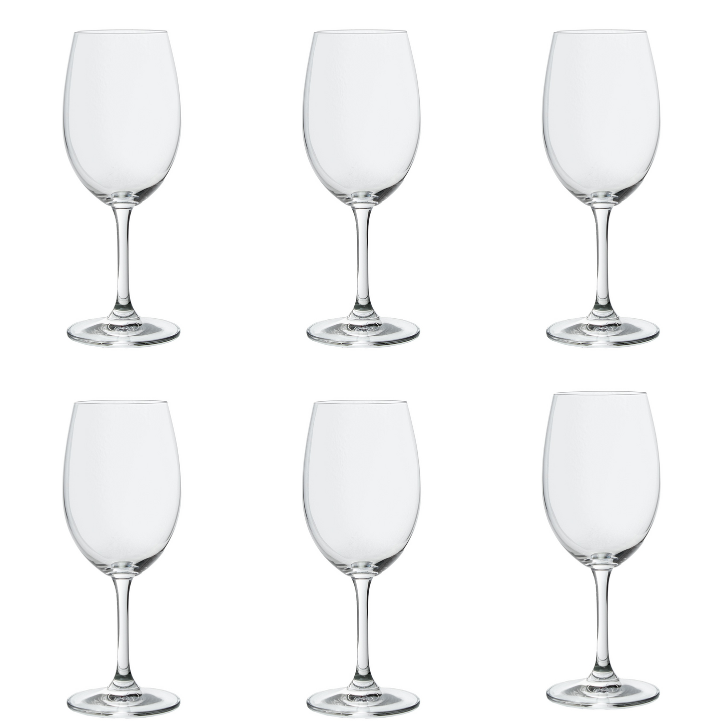 Set of 6 Mario Bohemian Crystal Bordeaux Glasses