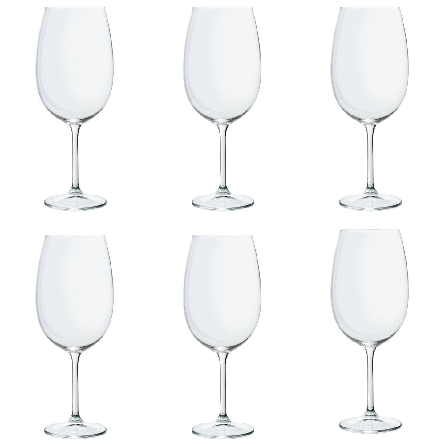 Set of 6 Mario Bohemian Crystal Bordeaux Glasses