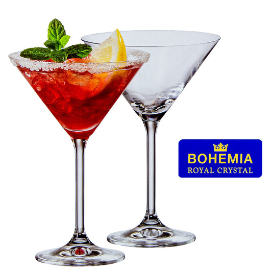 Set de 6 Copas de Martini de cristal de bohemia 210 ml Mario