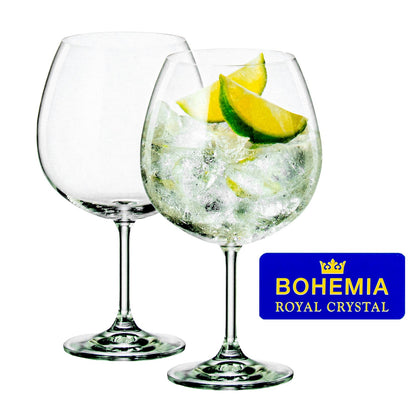 Set de 2 Copas de balón o Gin-Tonic de cristal de bohemia 820 ml Mario