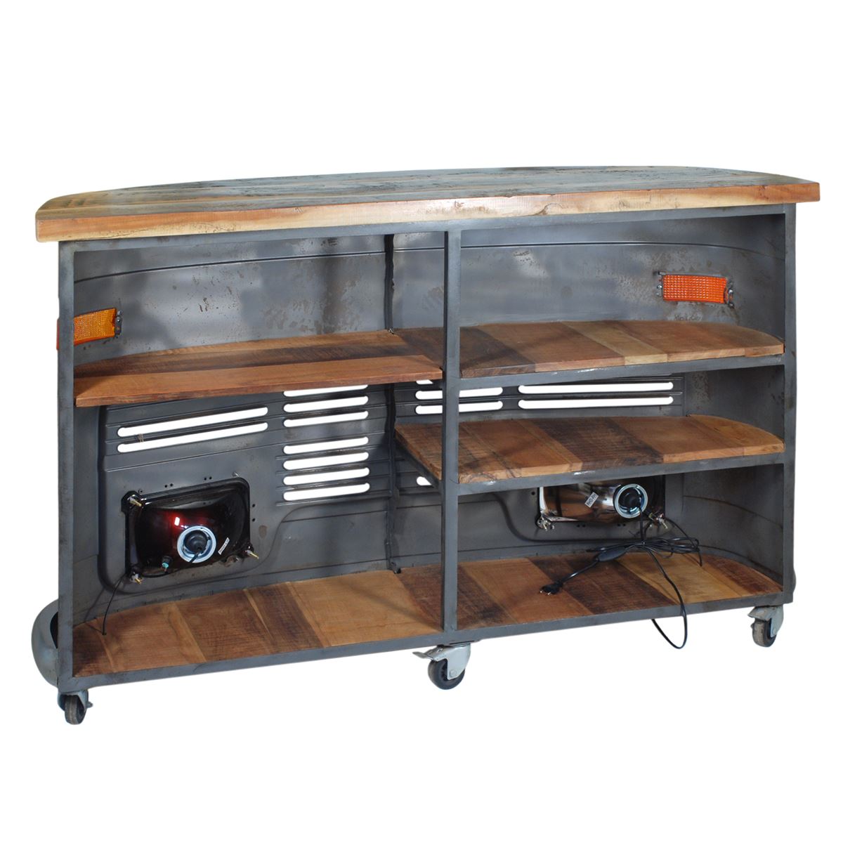 Mueble bar madera y metal 166 x 44 x 105 cm Danon