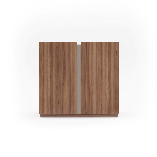 Zapatero de melamina 95x35x90 cm Nogal