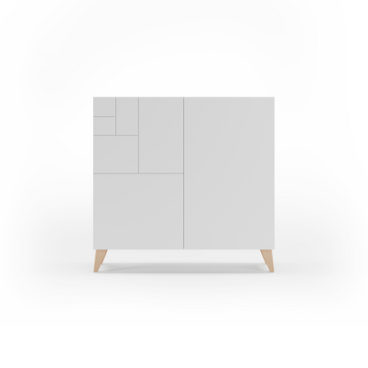 Zapatero multifunción melamina 90x27x87 cm Roble | Puertas en varios colores