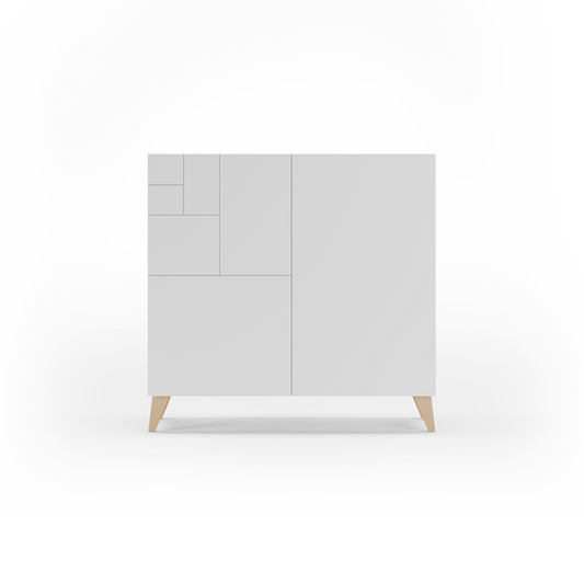 Zapatero multifunción melamina 90x27x87 cm Roble | Puertas en varios colores