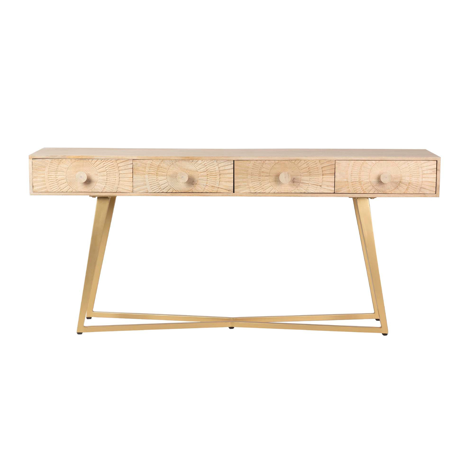 Consola madera metal 180x45x82 cm Lewisville