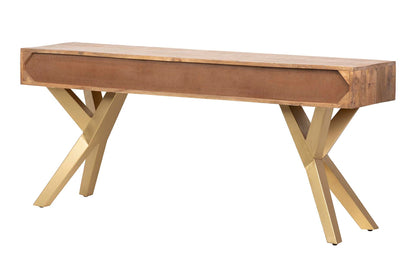 Consola madera de mango metal 180x45x80 cm Mumbai