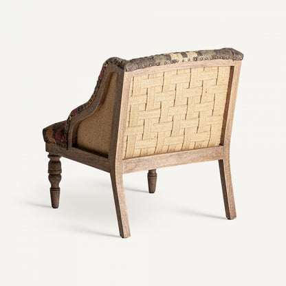 Banco de Madera de Mango con Asiento de Yute 130 x 40 x 46 cm