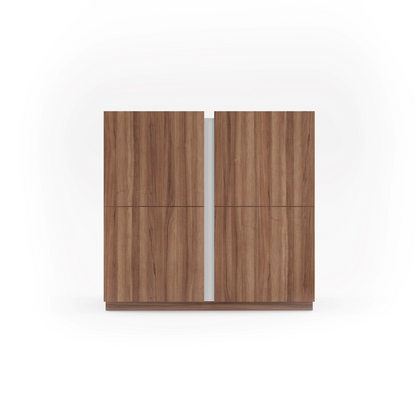 Zapatero de melamina 95x35x90 cm Nogal