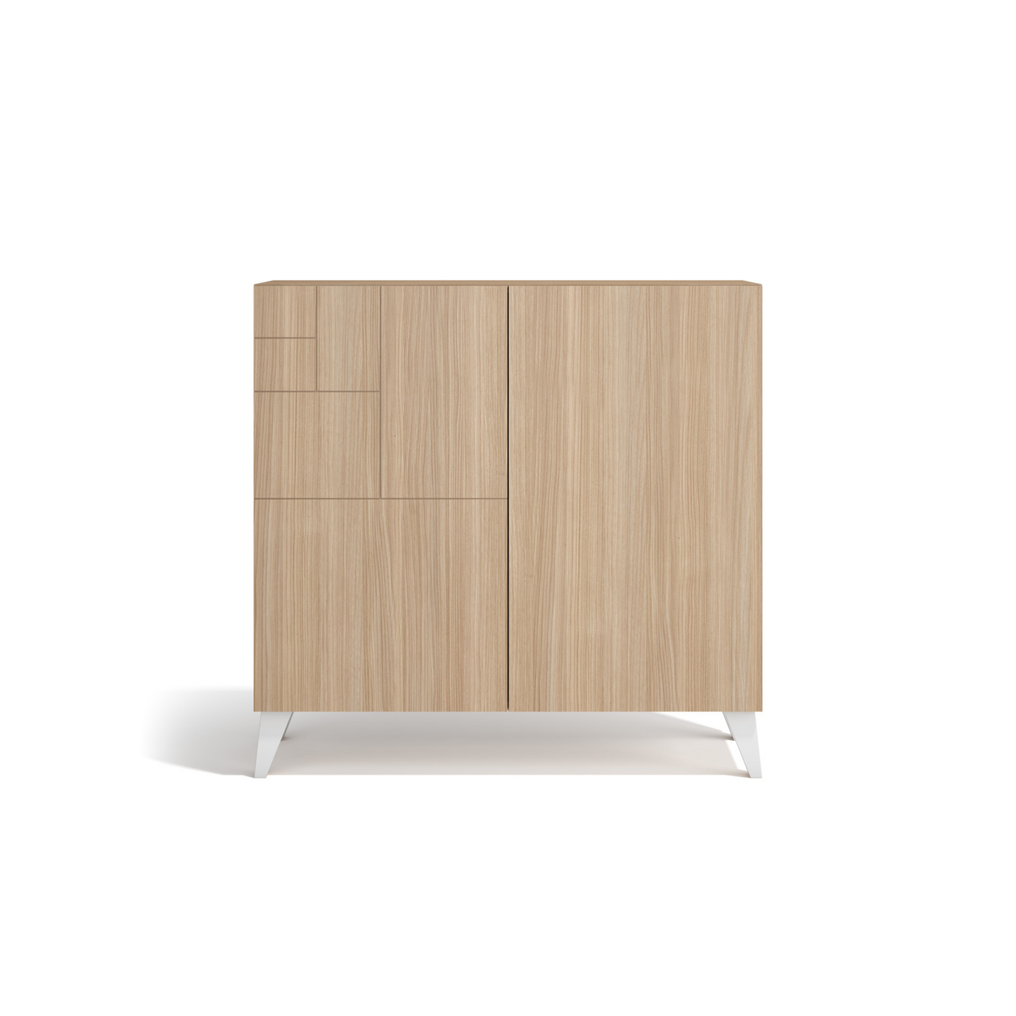 Zapatero multifunción melamina 90x27x87 cm Nogal claro