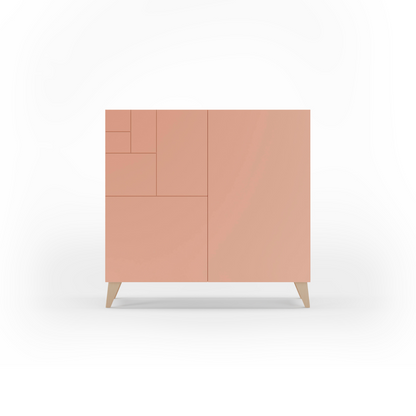 Zapatero multifunción melamina 90x27x87 cm Roble | Puertas en varios colores
