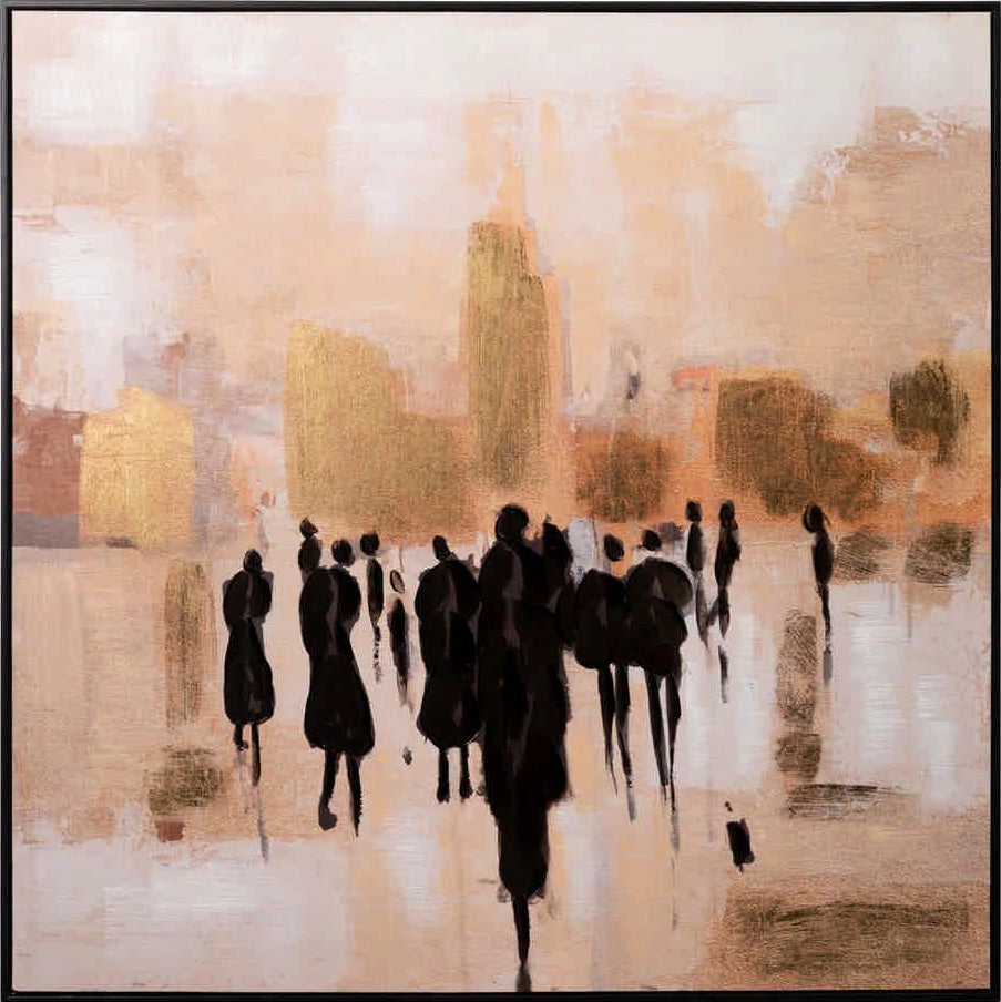 Cuadro Paseo por la Ciudad 100x100 cm