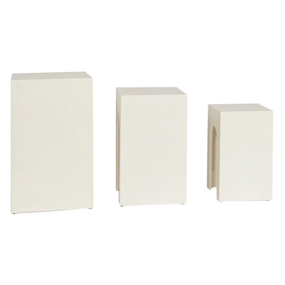 Set de 3 mesitas auxiliares de mdf 34x34x57 cm Curtis