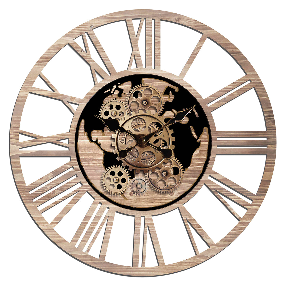 Reloj de pared de metal y mdf 50x8x50 cm Philippe