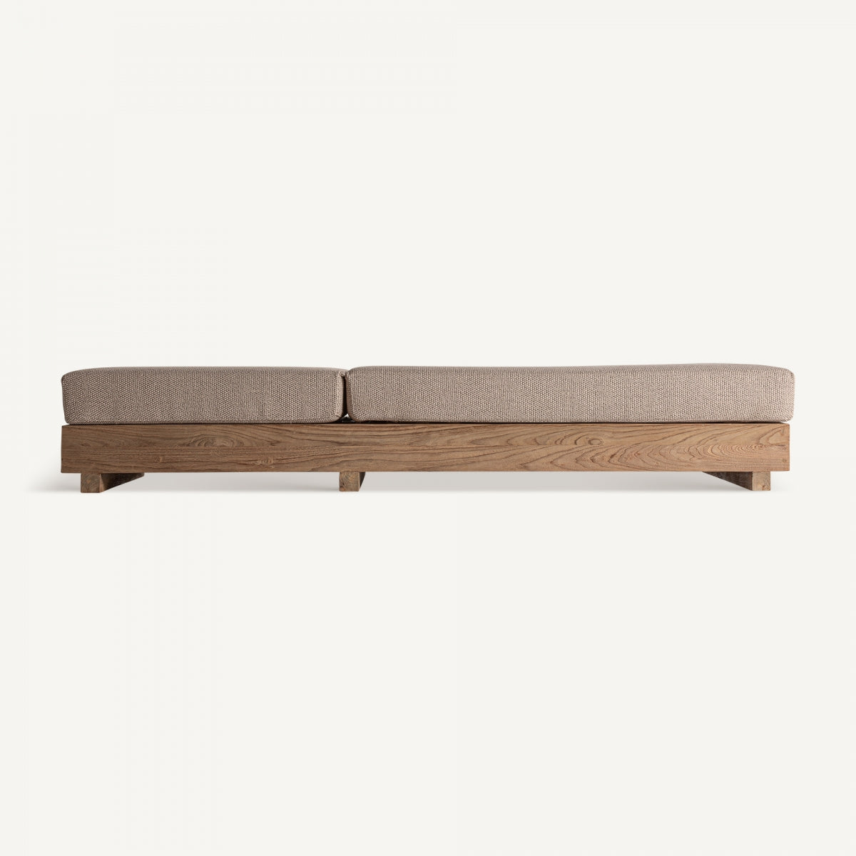 Tumbona de Diseño Sostenible | Madera Teca Reciclada y Polipropileno | 1 Plaza 80x210x106 cm