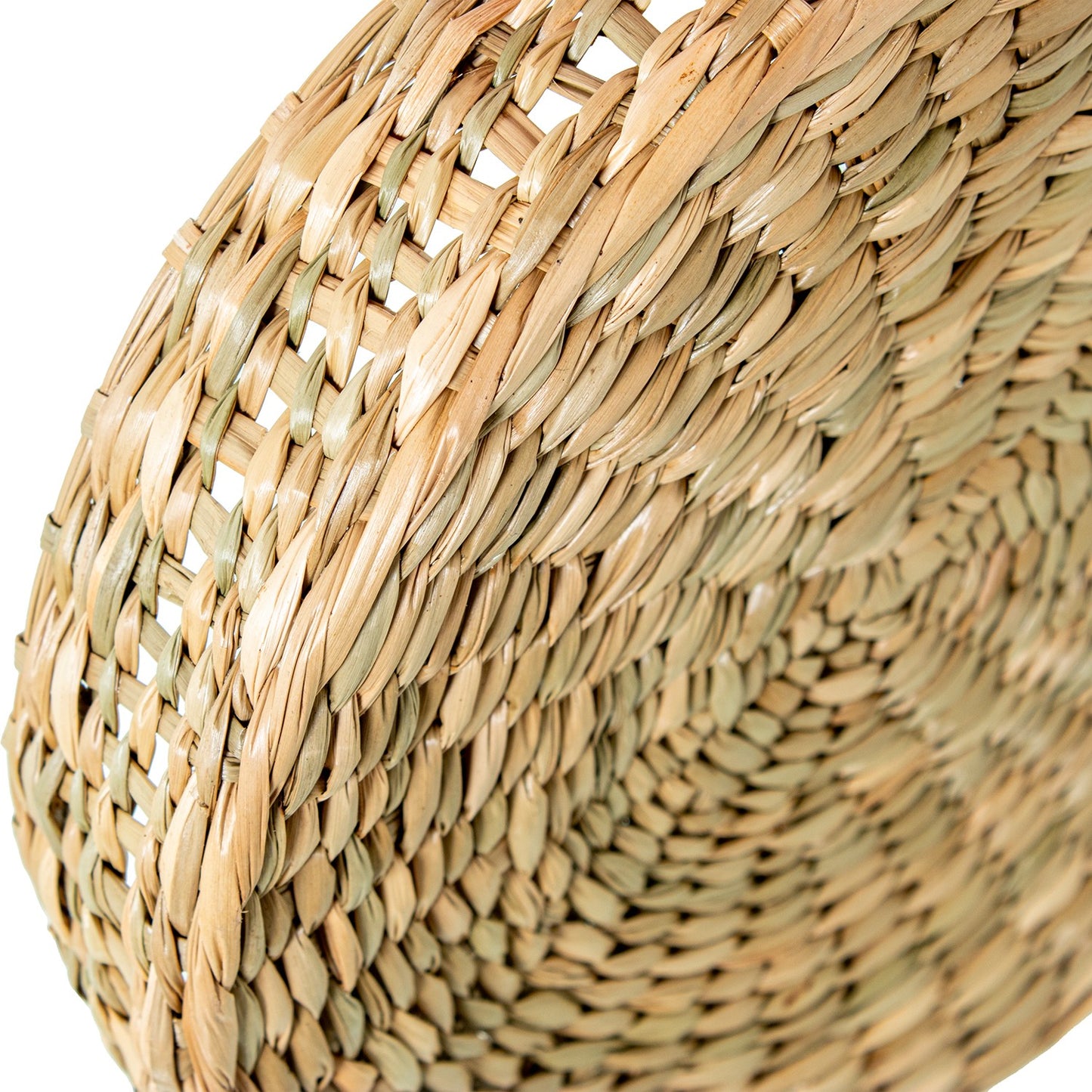 Set of 3 round sea grass trays 40x3 cm Martín