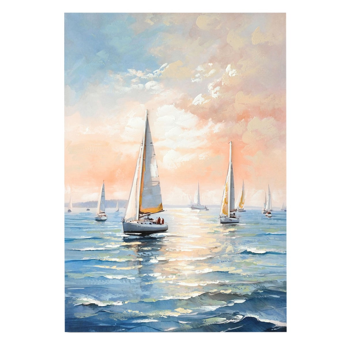 Cuadro 70x3x100cm Regata al Atardecer Dennis