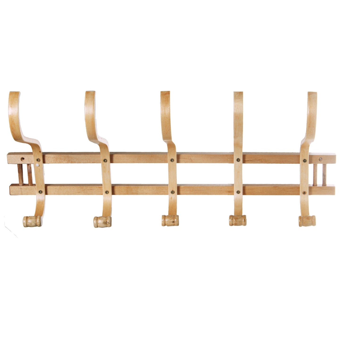 Birch and Poplar Wood Wall Mount Coat Rack 72x21x30 cm Light Blue