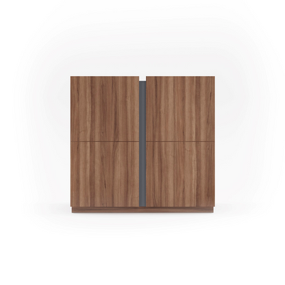 Zapatero de melamina 95x35x90 cm Nogal