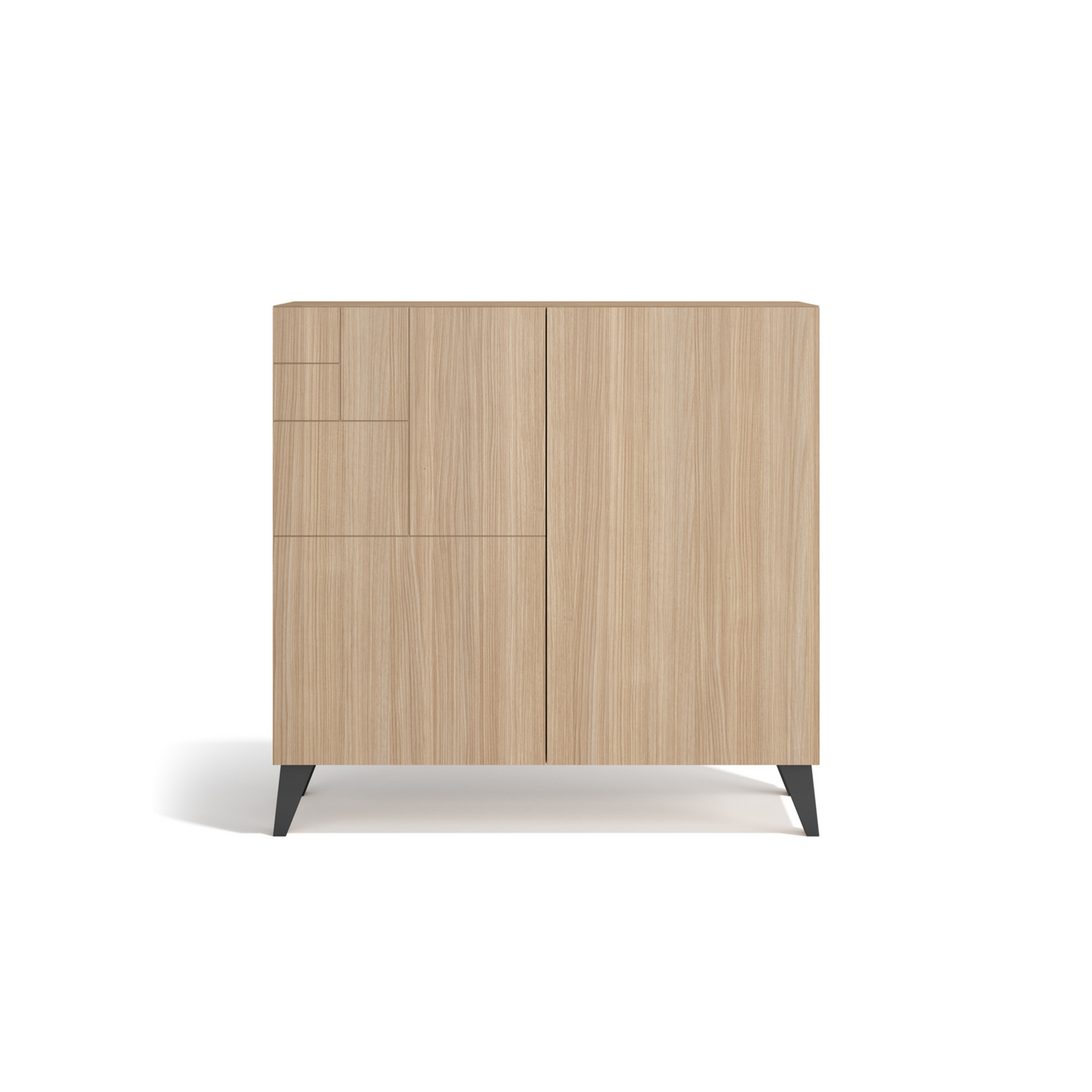 Zapatero multifunción melamina 90x27x87 cm Nogal claro