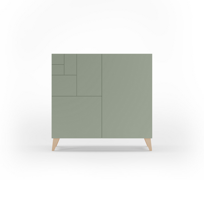 Zapatero multifunción melamina 90x27x87 cm Roble | Puertas en varios colores