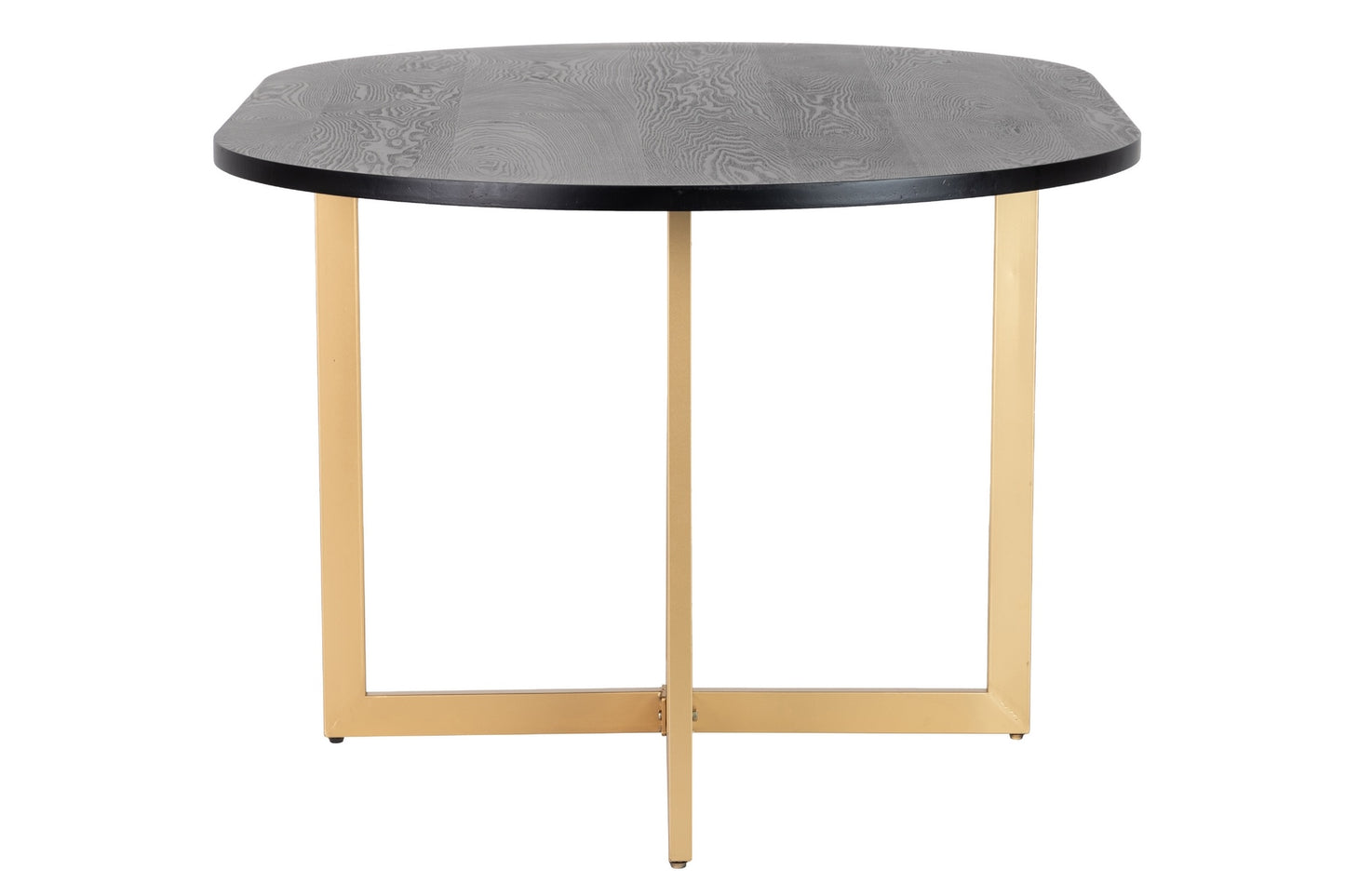 Mesa comedor mdf metal negro dorado 160x100x75 cm