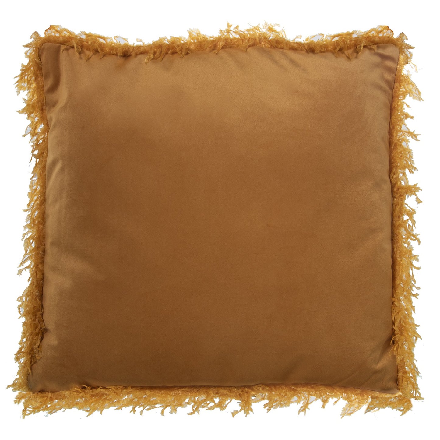 Velvet cushion and cover with fringes 45x45 Maia