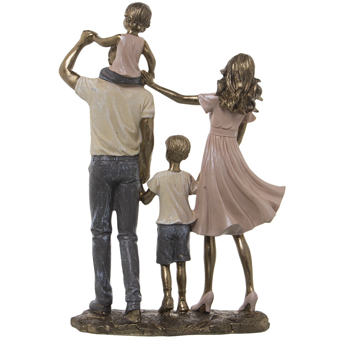 Figura de resina Familia con 2 niños 29 cm Patrick