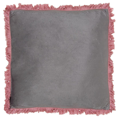 Fringe velvet cushion and cover 45x45 Maia