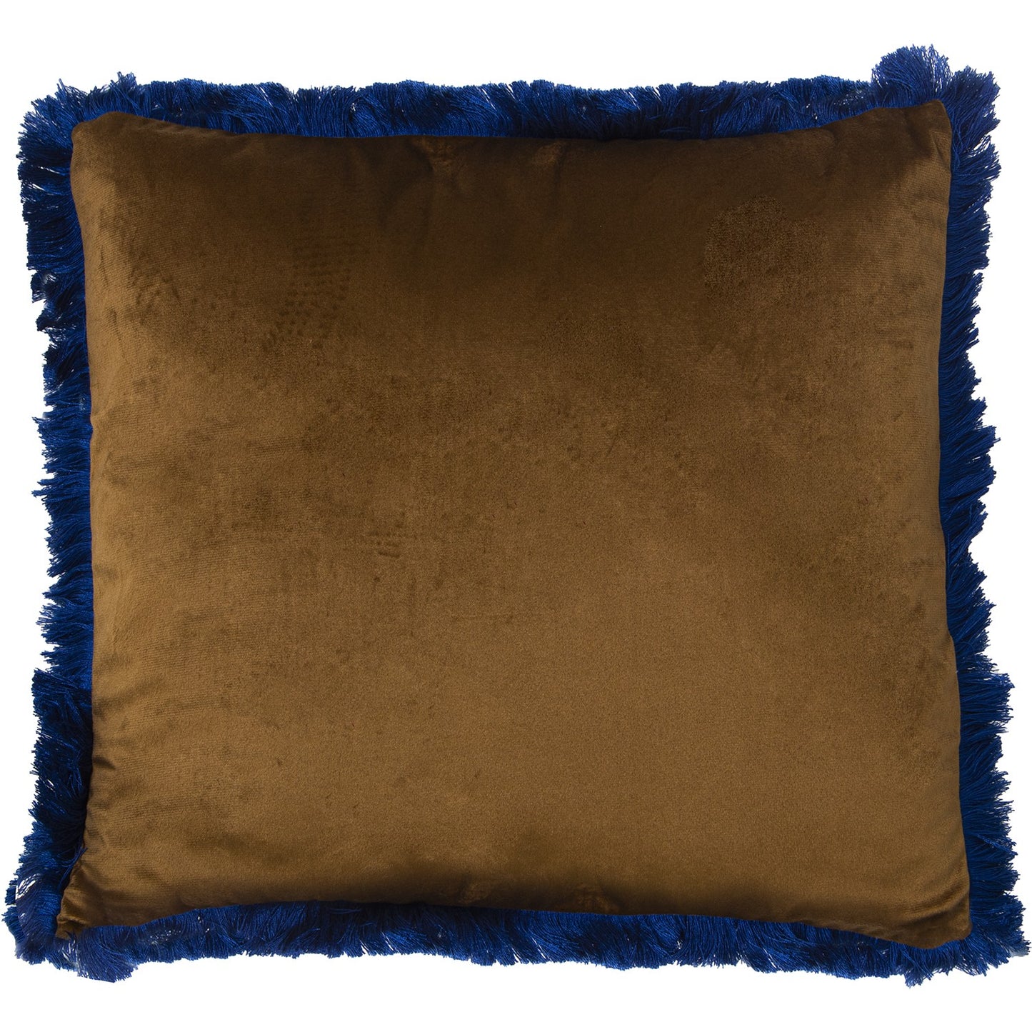 Fringe velvet cushion and cover 45x45 Maia