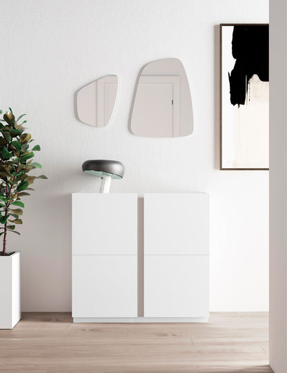 Zapatero de melamina 95x35x90 cm Blanco