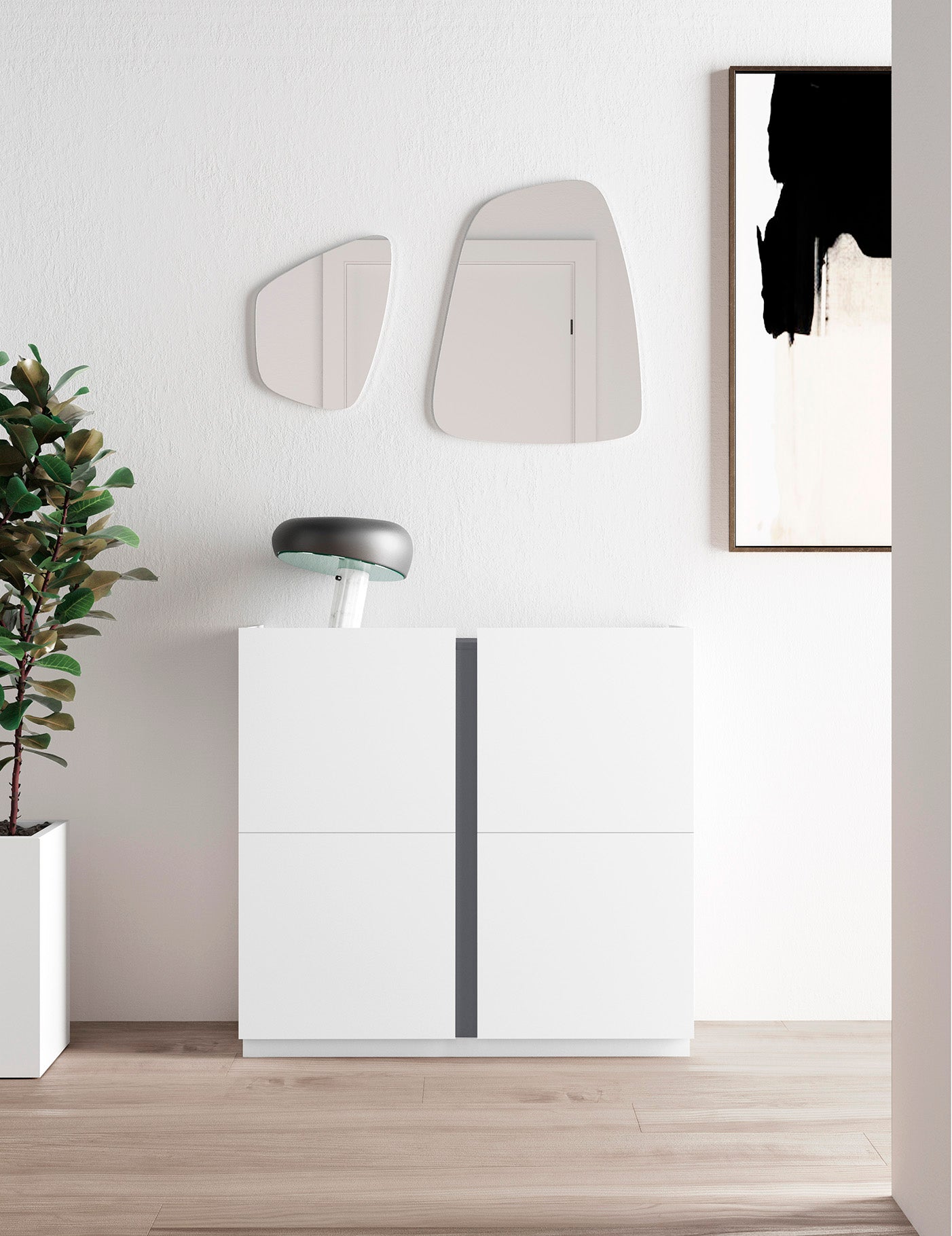 Zapatero de melamina 95x35x90 cm Blanco
