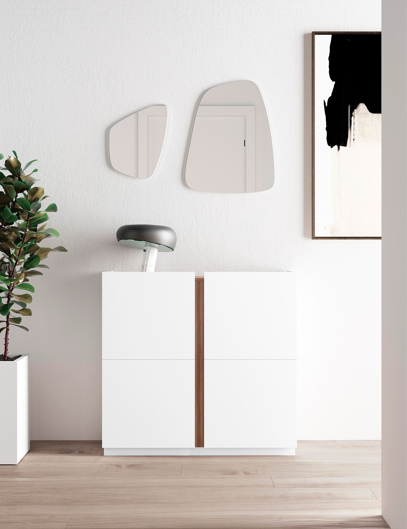 Zapatero de melamina 95x35x90 cm Blanco