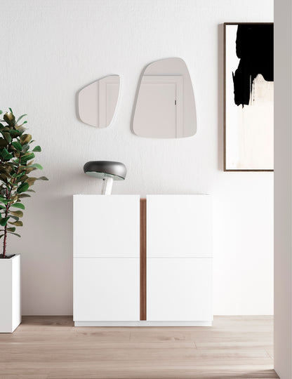 Zapatero de melamina 95x35x90 cm Blanco