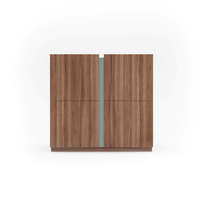 Zapatero de melamina 95x35x90 cm Nogal