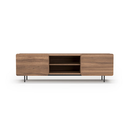 Beech wood and melamine TV cabinet 180x44x54 cm Milo