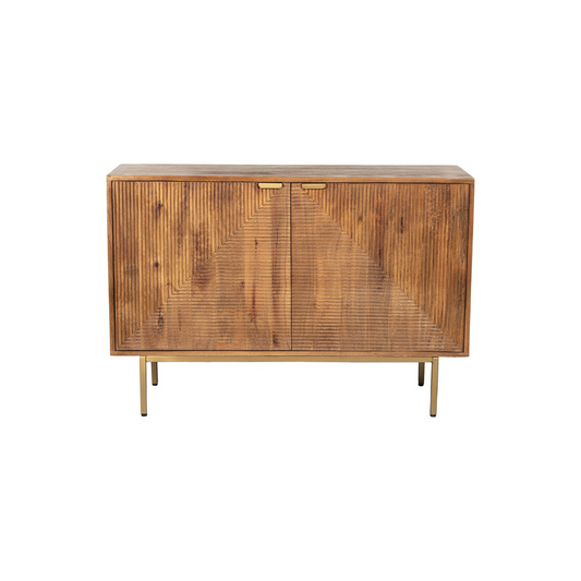 Mueble de entrada de madera de mango 120x40x80 cm Santiago