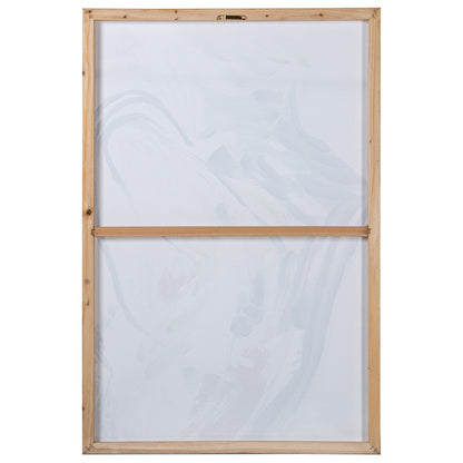 40% hand painted abstract painting Blue on white 60x90 cm