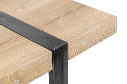 Mesa de Comedor Madera-Metal Natural 180x90x76 cm