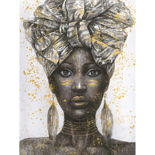 Cuadro Mujer Africana Behati 100x100 cm