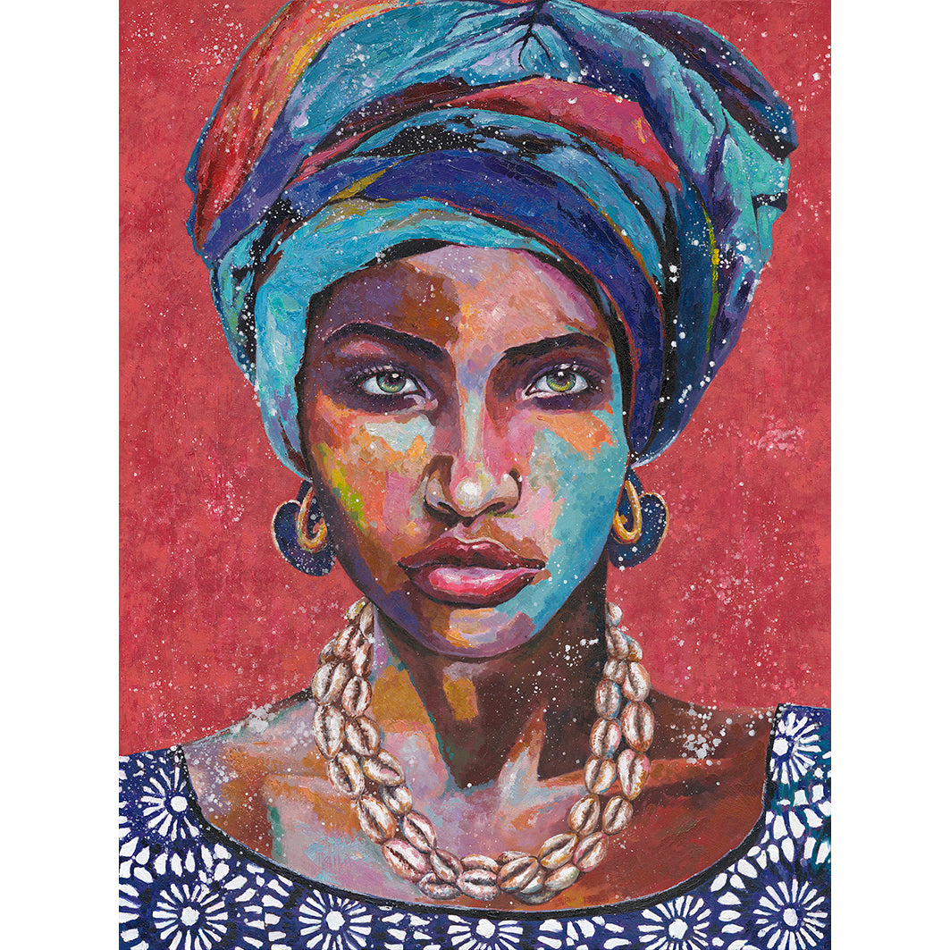 Cuadro Mujer Africana Barika 90x120 cm