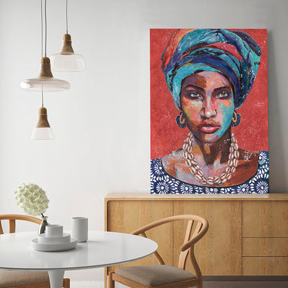 Cuadro Mujer Africana Barika 90x120 cm