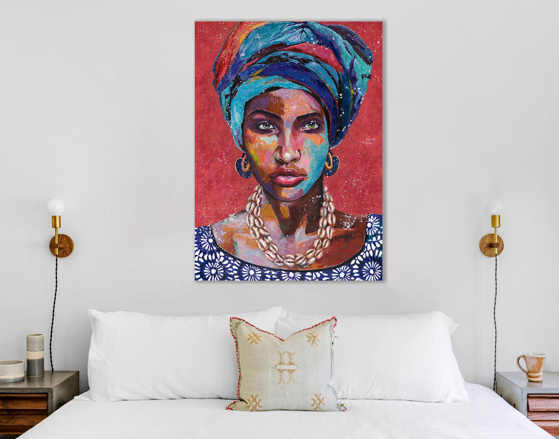 Cuadro Mujer Africana Barika 90x120 cm