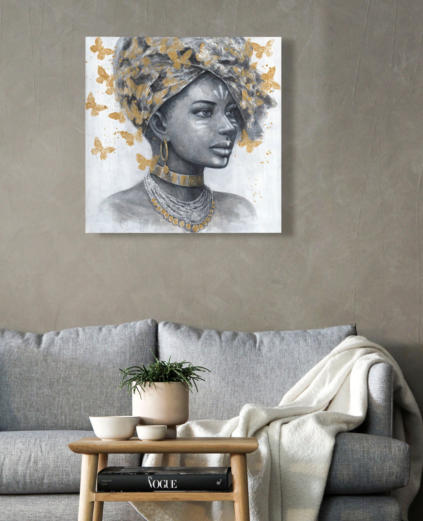 Cuadro Mujer Africana Nailah 80x80 cm