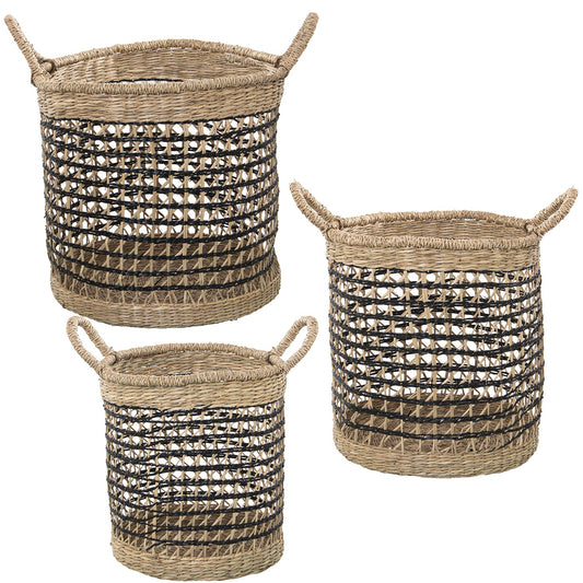 Set de 3 cestas de Hierba de mar 36x43 cm Jean