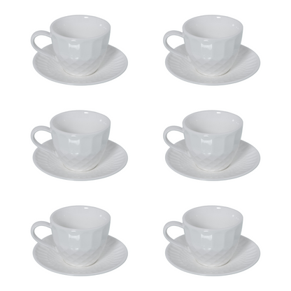 Rafael Porcelain Cups and Saucers Set of 6